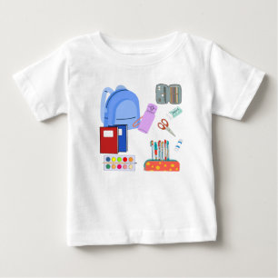 Camiseta De Bebé Volver a la colección de suministros escolares