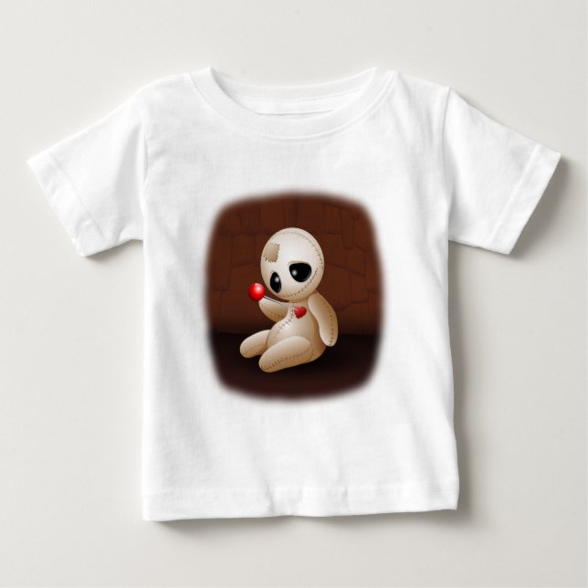 Camiseta De Bebé Voodoo Doll Personalizado enamorado (Anverso)