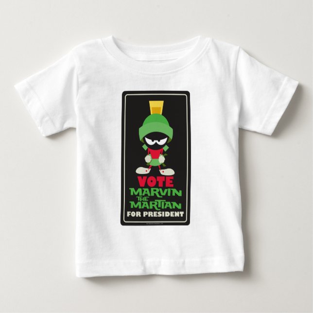 Camiseta De Bebé Vota a MARVIN THE MARTIAN™ para presidente (Anverso)