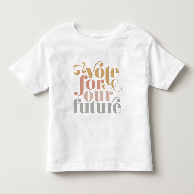 Camiseta De Bebé Vota Por Nuestro Futuro Chicas de Elección (Anverso)