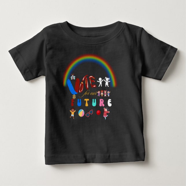 Camiseta De Bebé Vota por nuestros futuros hijos (Anverso)