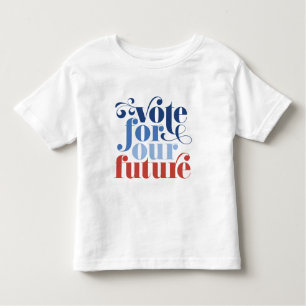 Camiseta De Bebé Votar por nuestras futuras elecciones en rojo, bla