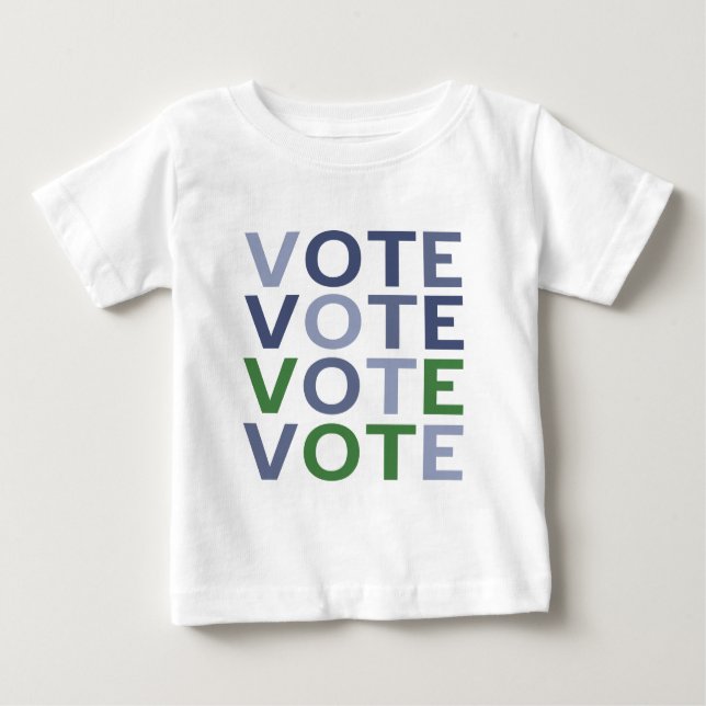 Camiseta De Bebé VotBlue y Green (Anverso)