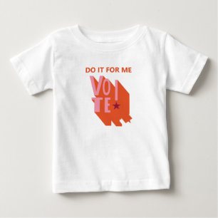 Camiseta De Bebé ¡Voto rosa y Naranja! Niño pequeño