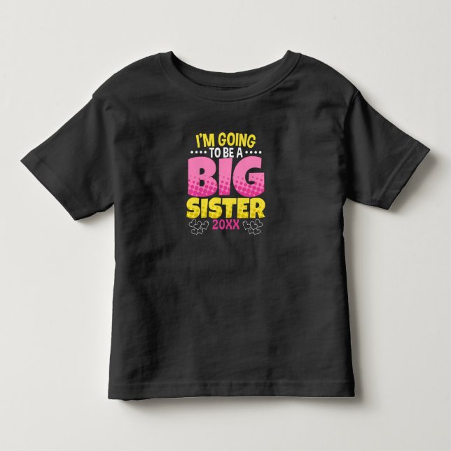Camiseta De Bebé Voy a ser hermana mayor (Anverso)