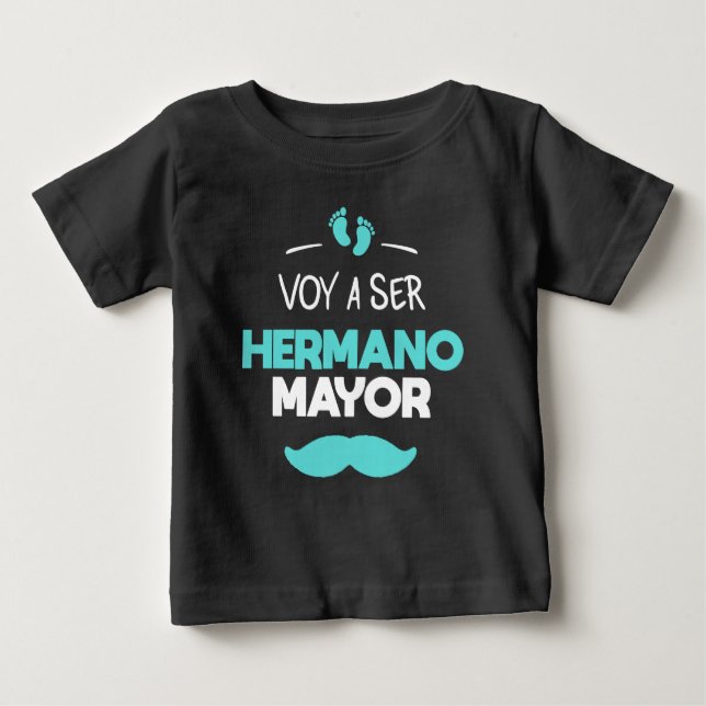 Camiseta De Bebé Voy a ser hermano mayor (Anverso)