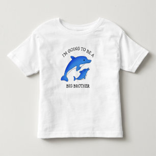 Camiseta De Bebé Voy a ser hermano mayor   Delfines