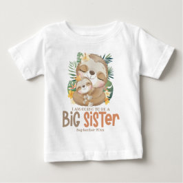 Camiseta De Bebé Voy a ser un anuncio de perezoso de hermana mayor