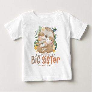 Camiseta De Bebé Voy a ser un anuncio de perezoso de hermana mayor