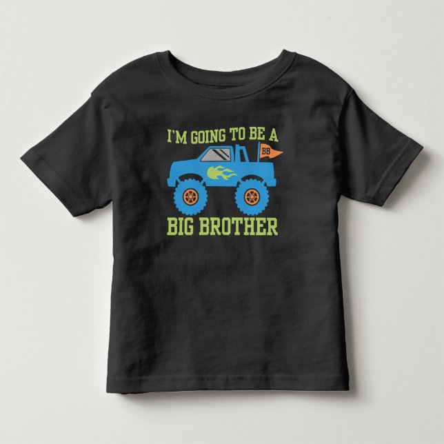 Camiseta De Bebé Voy a ser un camión de hermanos mayores (Anverso)