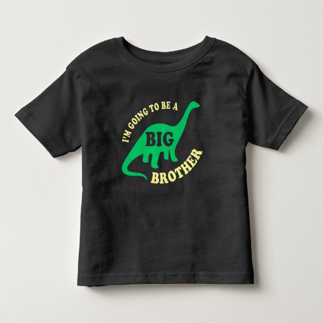 Camiseta De Bebé Voy a ser un Gran Hermano - Dinosaurio (Anverso)