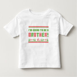 Camiseta De Bebé Voy a ser un Hermano Feo Estilo Navidad