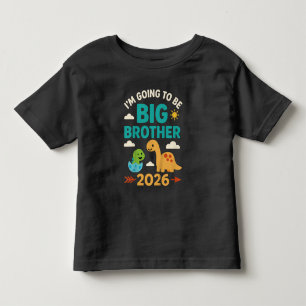 Camiseta De Bebé Voy a ser un hermano mayor 2026 dinosaurio 
