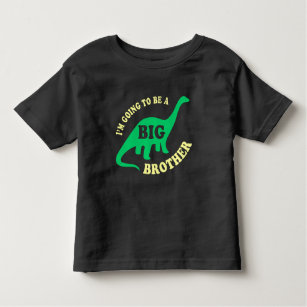 Hermano Mayor Dinosaurio, Voy A Ser Hermano Mayor Camiseta, Negro 