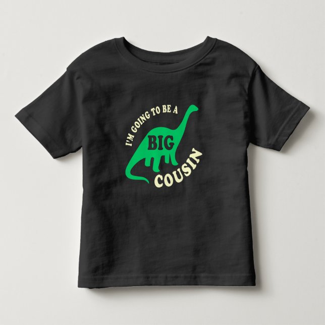 Camiseta De Bebé Voy a ser un primo grande - dinosaurio (Anverso)