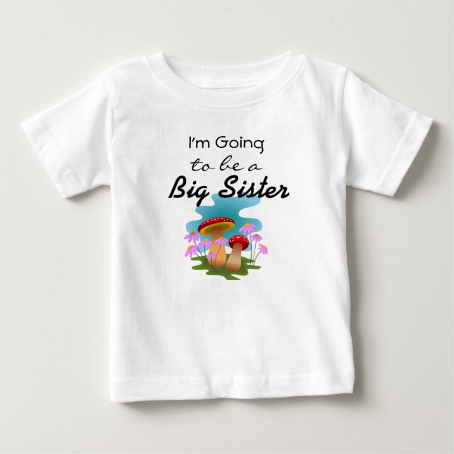 Camiseta De Bebé Voy a ser una Gran Hermana Invitación Vestida (Anverso)