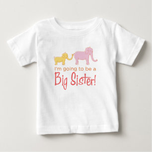 Camiseta De Bebé Voy a ser una hermana grande
