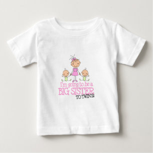 Camiseta De Bebé Voy a ser una hermana grande a los GEMELOS