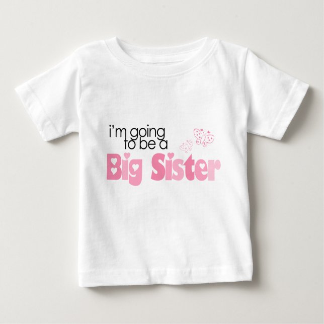 Camiseta De Bebé Voy a ser una hermana mayor (Anverso)