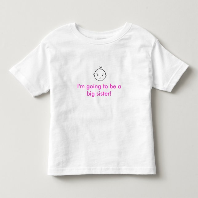 Camiseta De Bebé ¡Voy a ser una hermana mayor! (Anverso)