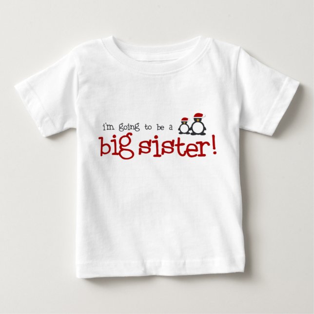 Camiseta De Bebé Voy a ser una hermana mayor (Anverso)