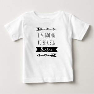 Camiseta De Bebé Voy a ser una hermana mayor