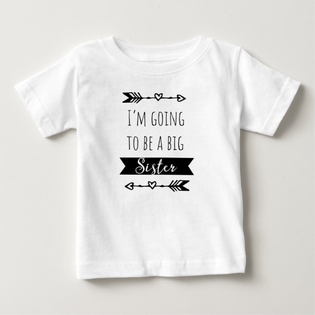 Camiseta De Bebé Voy a ser una hermana mayor (Anverso)
