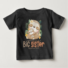 Camiseta De Bebé Voy a ser una Hermana Mayor Anuncio de Perezoso
