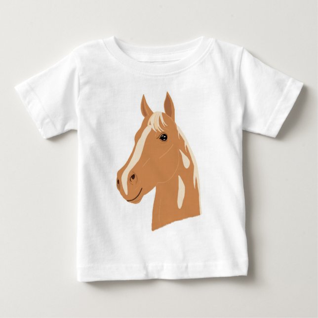 Camiseta De Bebé Vuelo Rojo el Caballo Feliz (Anverso)