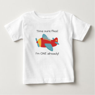 Camiseta De Bebé Vuelos de tiempo, avión de compañía, soy uno, prim