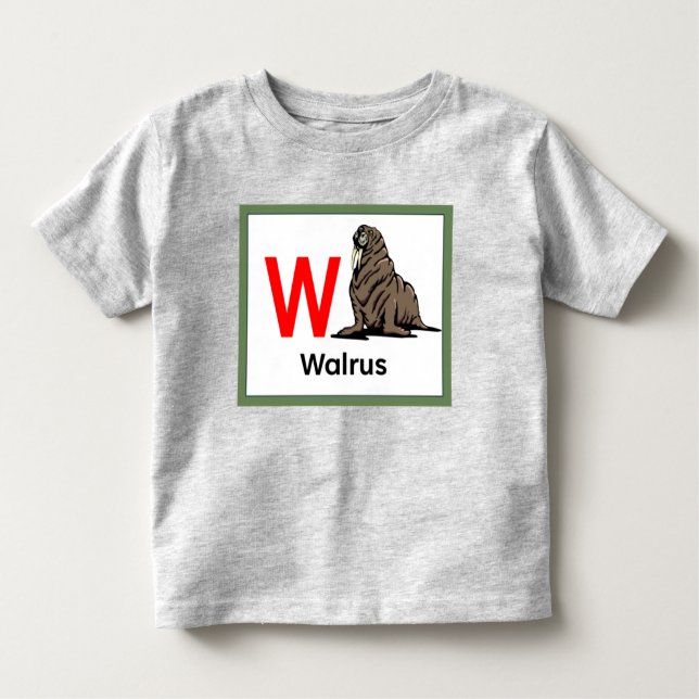 Camiseta De Bebé W es para Walrus (Anverso)