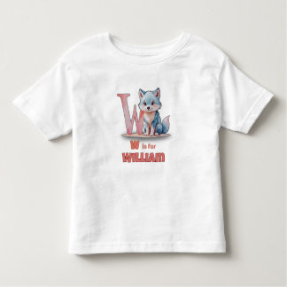 Camiseta De Bebé W es para William - Personalizado Toddler Name Tee