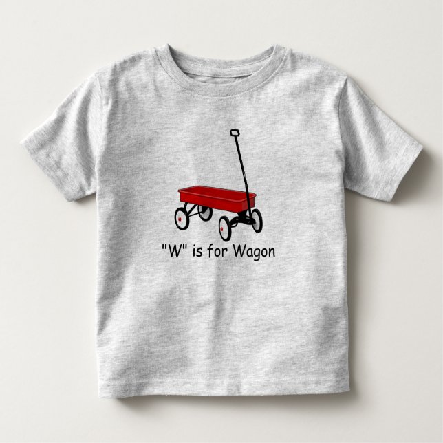 Camiseta De Bebé W está para el carro aprende deletrear (Anverso)