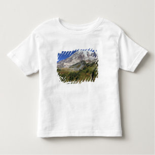Camiseta De Bebé WA, Parque Nacional del Monte Rainier, vista desde