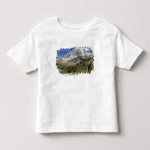 Camiseta De Bebé WA, Parque Nacional Mt. Rainier, vista desde la