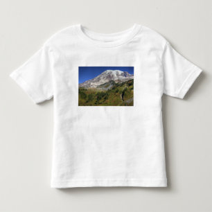Camiseta De Bebé WA, Parque Nacional Mt. Rainier, vista desde la