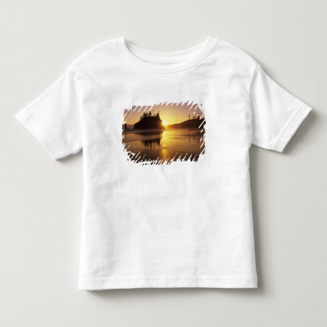Camiseta De Bebé WA, PN Olympic, Segunda Playa al atardecer (Anverso)