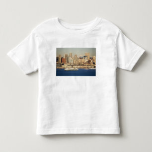 Camiseta De Bebé WA, Seattle, horizonte de Seattle y bahía de Ellio