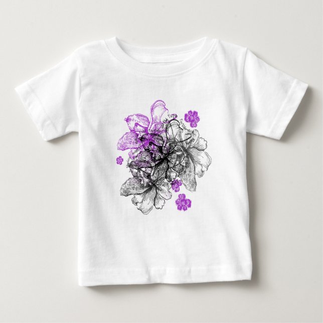 Camiseta De Bebé Wahine Lace Hawaiian Orchid (Anverso)