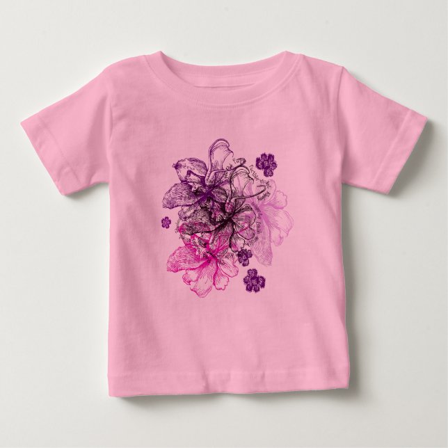 Camiseta De Bebé Wahine Lace Hawaiian Orchid (Anverso)
