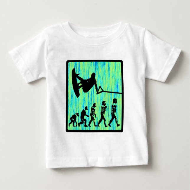 Camiseta De Bebé Wakeboard diseñó la evolución (Anverso)
