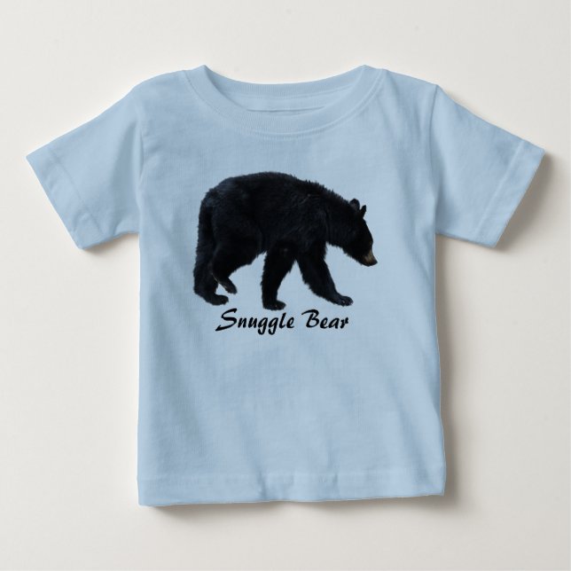 Camiseta De Bebé Walking Black Bear Animal Lover Baby (Anverso)