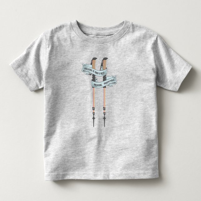 Camiseta De Bebé walking is the best medic Hippocrates hiking pulse (Anverso)