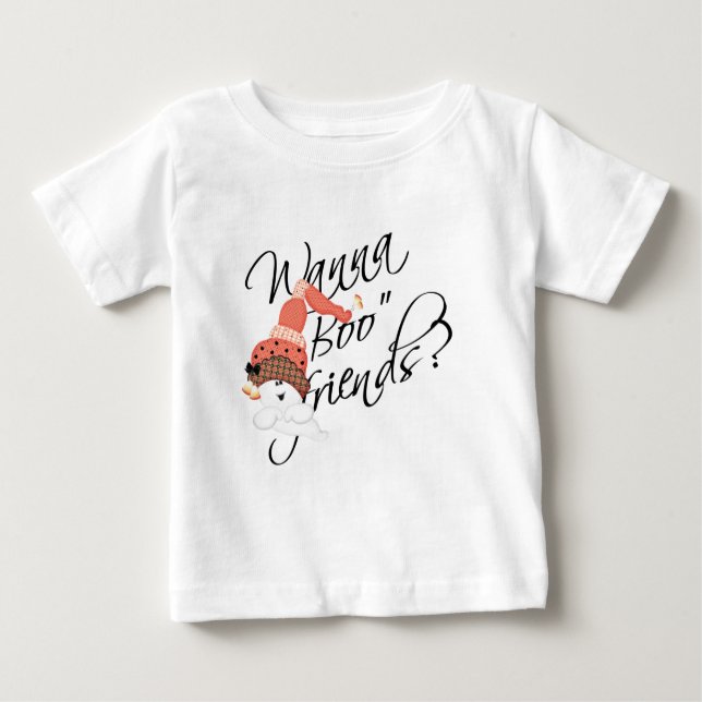 Camiseta De Bebé Wanna Boo Friends Halloween (Anverso)