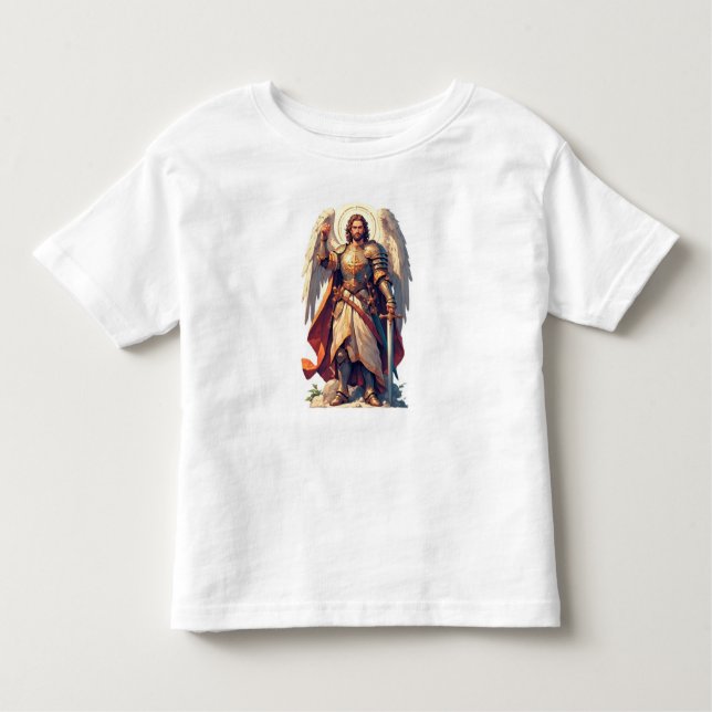 Camiseta De Bebé Warrior Archangel Michael Toddler's Tee Shirt (Anverso)