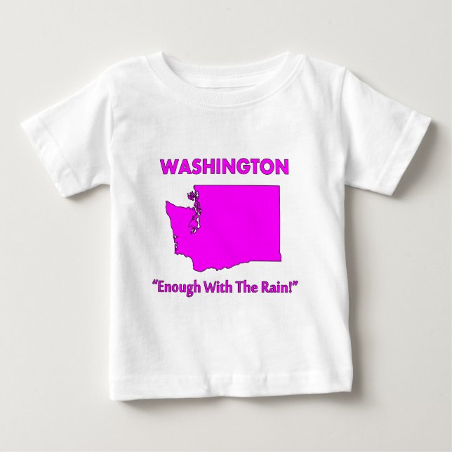 Camiseta De Bebé Washington - Basta de lluvia (Anverso)