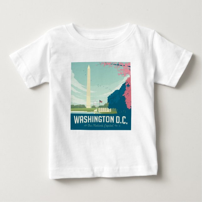 Camiseta De Bebé Washington DC | Capital de nuestra nación (Anverso)