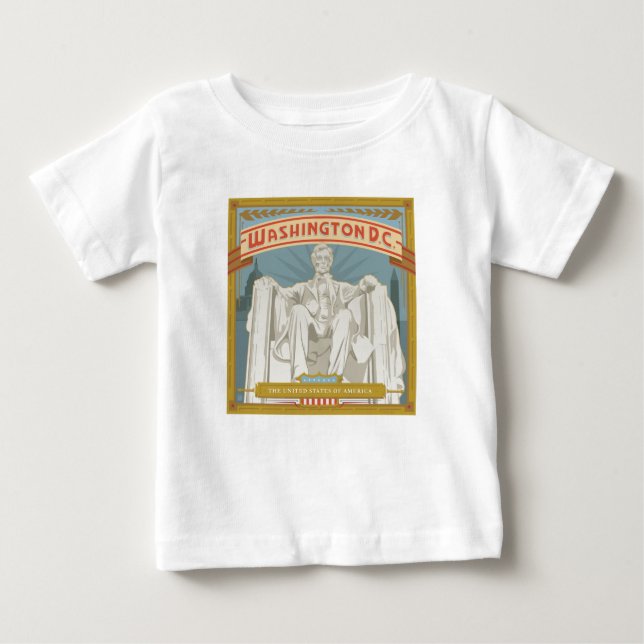 Camiseta De Bebé Washington DC | Monumento conmemorativo a Lincoln (Anverso)