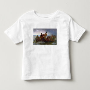 Camiseta De Bebé Washington que cruza el río Delaware