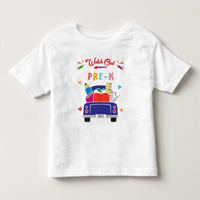 Camiseta De Bebé Watch Out Pre-K Kids Shirt (Anverso)